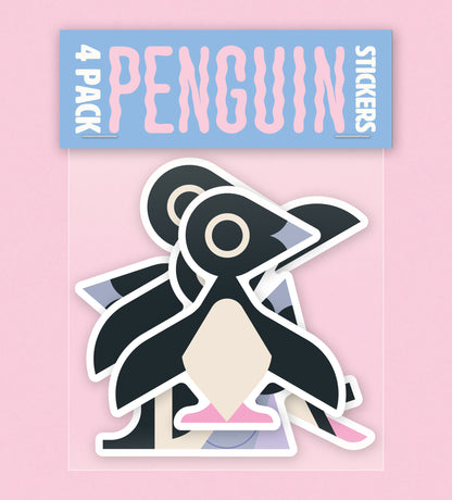 Penguins Sticker 4 Pack